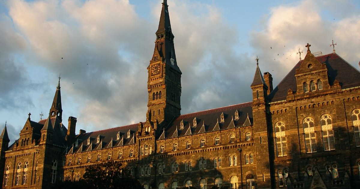 Healy Hall, Georgetown University, United States, 2007 It doesn't mean the school is investigating the interviewee.