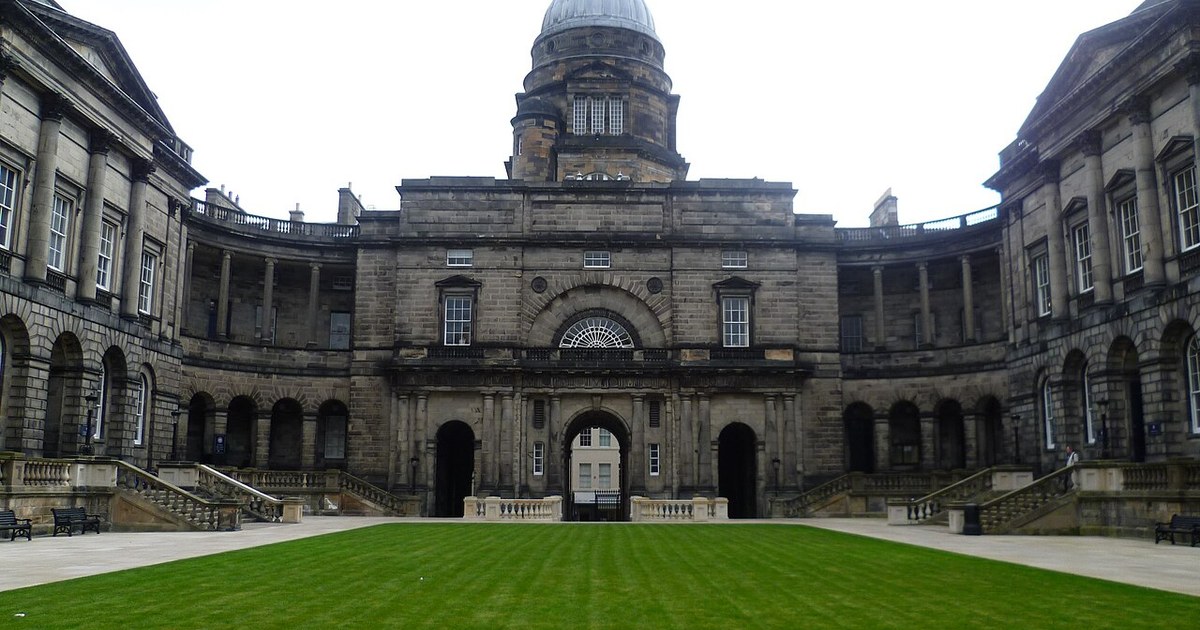 Old College, University of Edinburgh, not on strike.