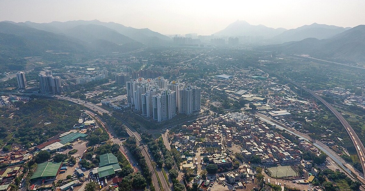 Archive photograph of Hung Shui Kiu in 2016; not a completed university town