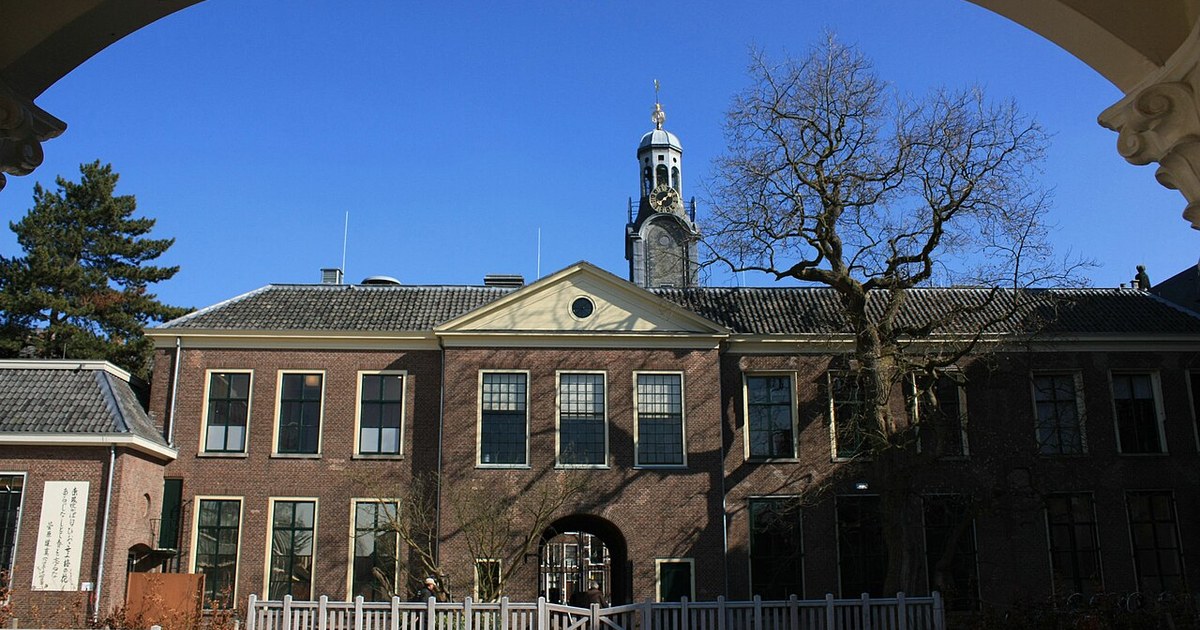 File photograph of Leiden University's Academy Building in the Netherlands; not a Nuffic report launch