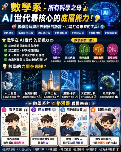 Peter 的國際教育講座第 47 篇:數學系:未來 AI 世代的重要基礎