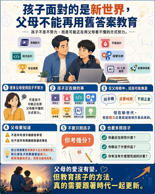 Peter 的國際教育講座第 50 篇：孩子面對的是新世界，父母不能再用舊答案教育